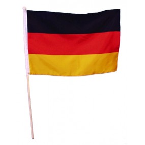 Deutschlandflagge mit Stab 30x45cm