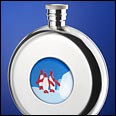 Taschenflasche mit Dekor